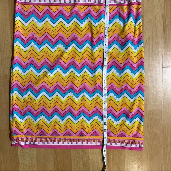 Trina Turk Pink and Yellow Halter Sundress Mini - Picture 12 of 13